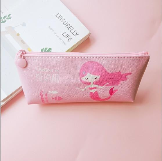 Kawaii magical mermaid stationary bag pencil case utility