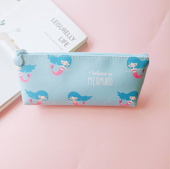 Kawaii magical mermaid stationary bag pencil case utility