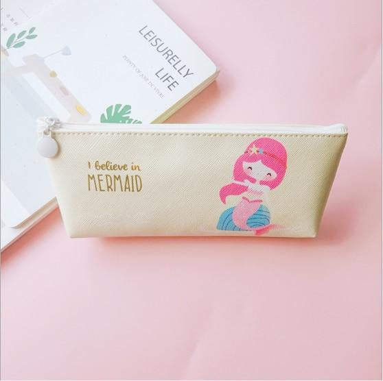 Kawaii magical mermaid stationary bag pencil case utility