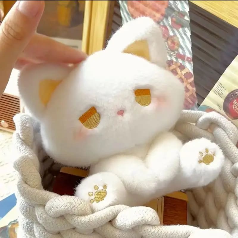 Kawaii melancholy sad stuffed animal bear plush embroidered
