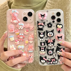 Melody & kuromi deco iphone case - iphone - kawaii - kuromi - my melody - phone case