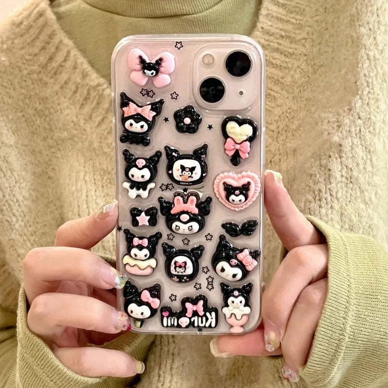 Melody & kuromi deco iphone case - iphone - kawaii - kuromi - my melody - phone case