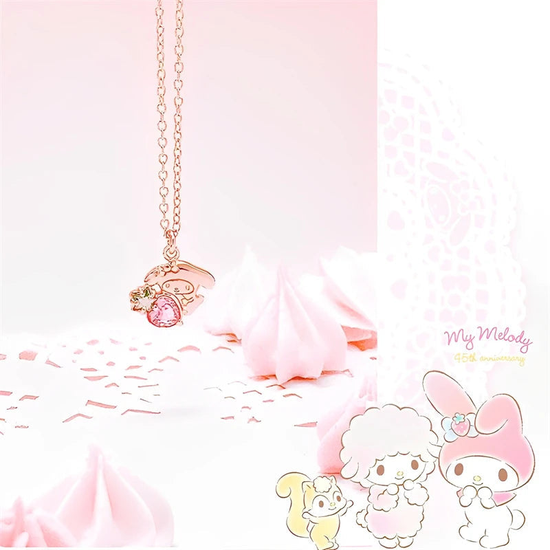 Kawaii my melody very strawberry jewel necklace