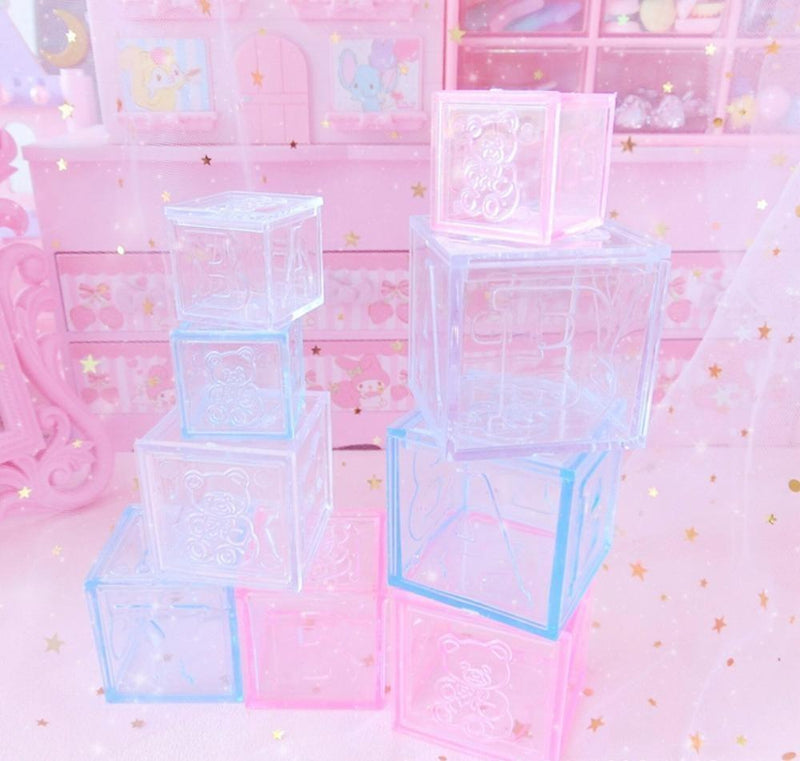 Milky block storage - blocks - building - fairy kei - home decor - decorations