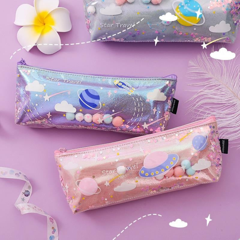 Milky galaxy cosmetic bag - cosmetic bags - fairy kei - galaxy - jewelry - outer space