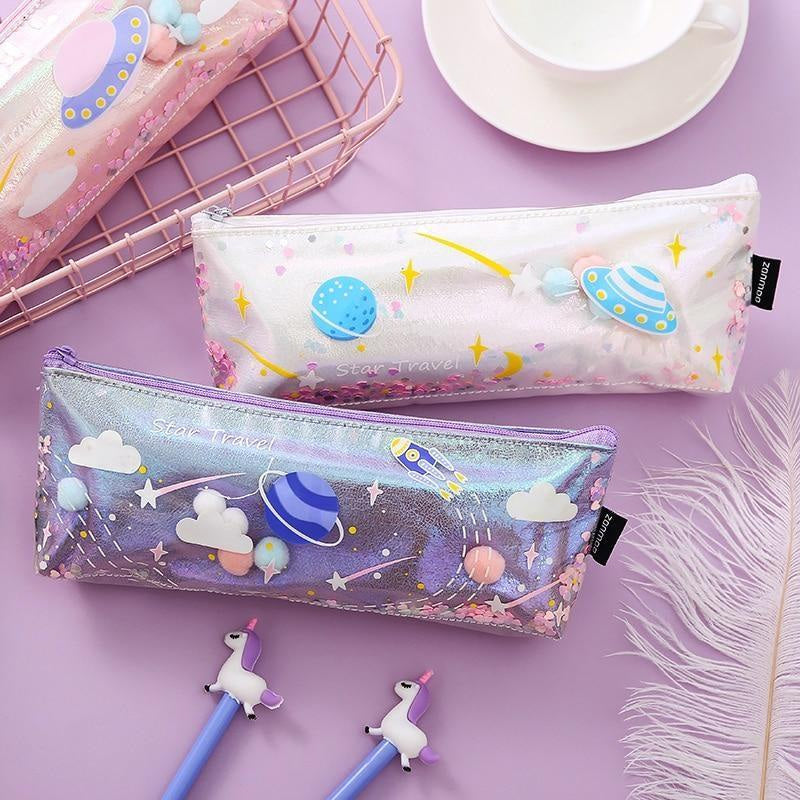 Milky galaxy cosmetic bag - cosmetic bags - fairy kei - galaxy - jewelry - outer space