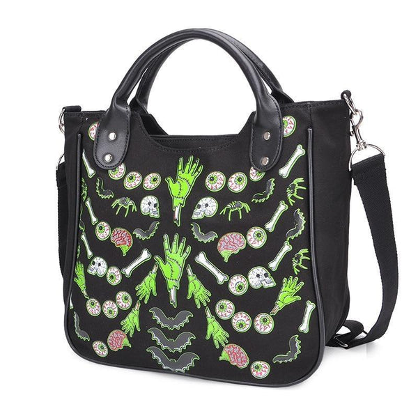 Monster mash handbag - bags - bones - eyeballs - halloween - handbags