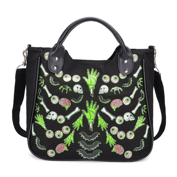 Monster mash handbag - bags - bones - eyeballs - halloween - handbags