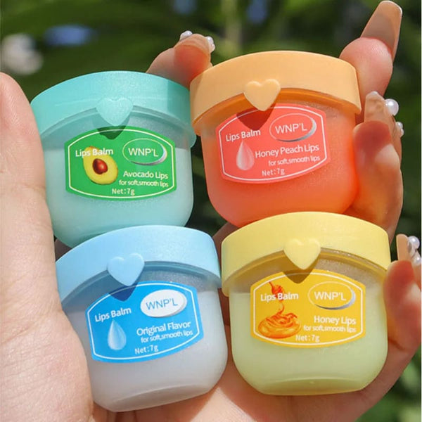 Kawaii natural moisturizing mini lip balm vaseline hydrating sampler sets