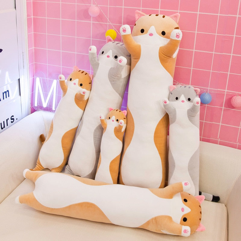 Kawaii neko cat cuddle body pillow plush stuffed animal