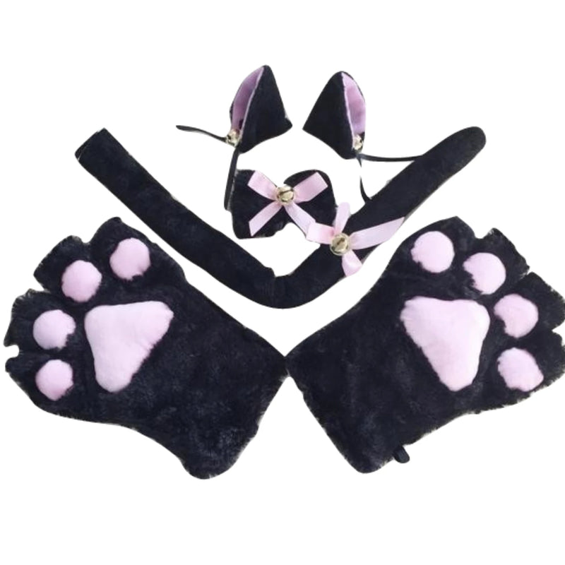 Neko cosplay set - bells - cat costume - ears - gloves - cats