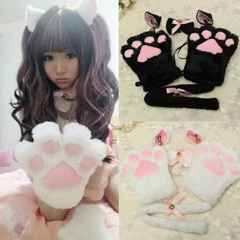 Neko cosplay set - bells - cat costume - ears - gloves - cats