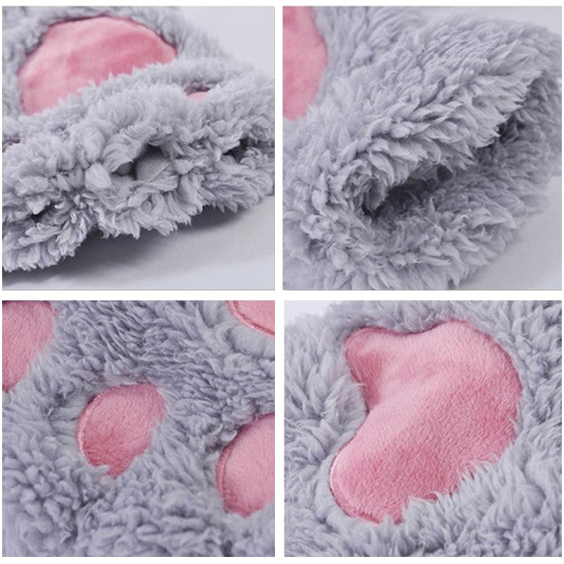 Neko gloves - cosplay - costume - fuzzy neko mittens - gloves - kawaii