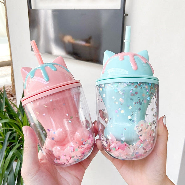 Neko milkshake shaped cup - cats - cups - drinkware - kawaii - kitchenware