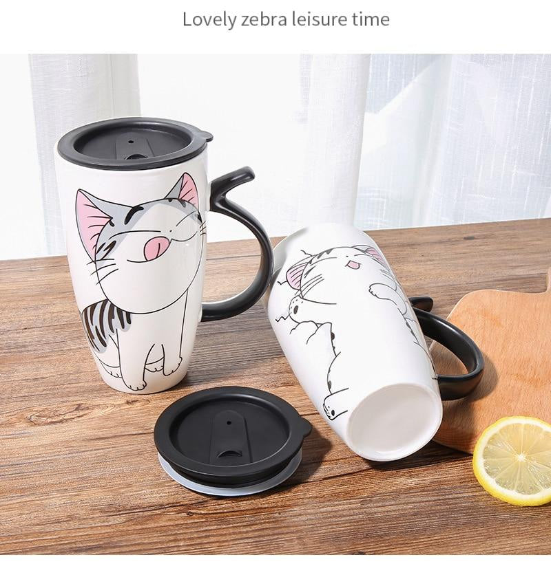 Neko travel mug - canister - cat mug - cups - jar - jars