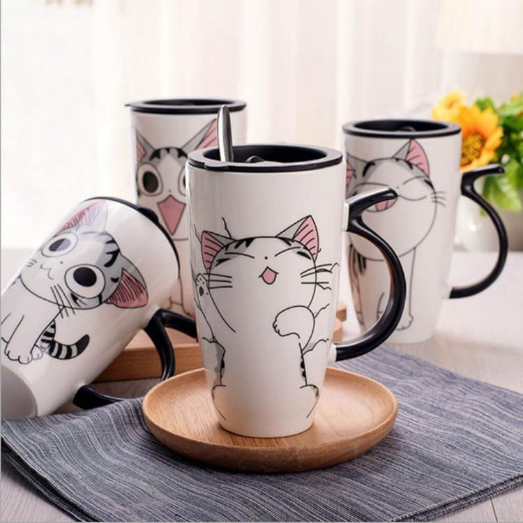 Neko travel mug - canister - cat mug - cups - jar - jars