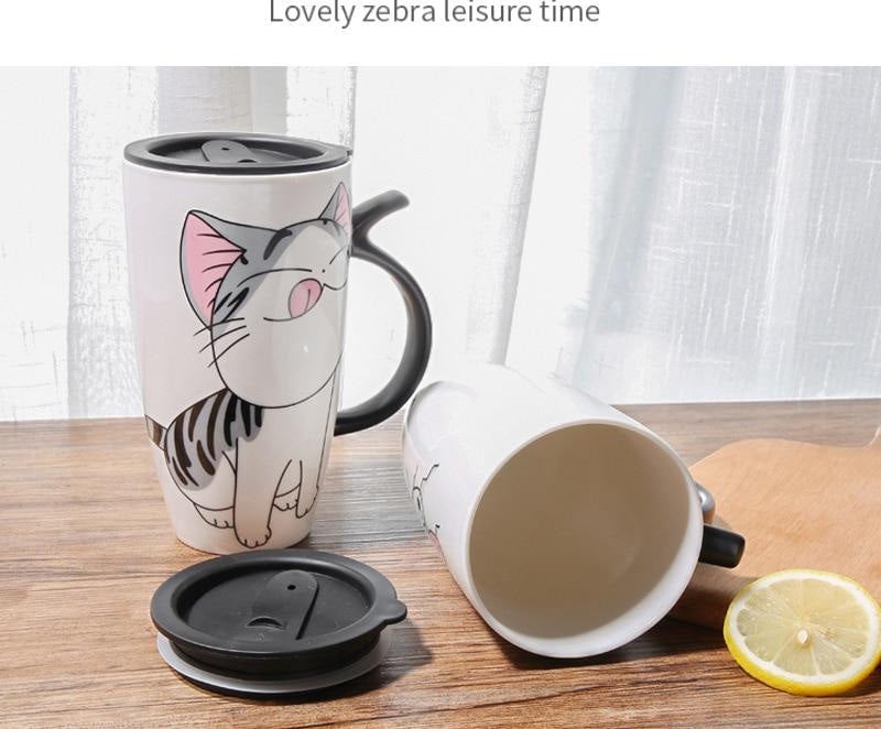 Neko travel mug - canister - cat mug - cups - jar - jars