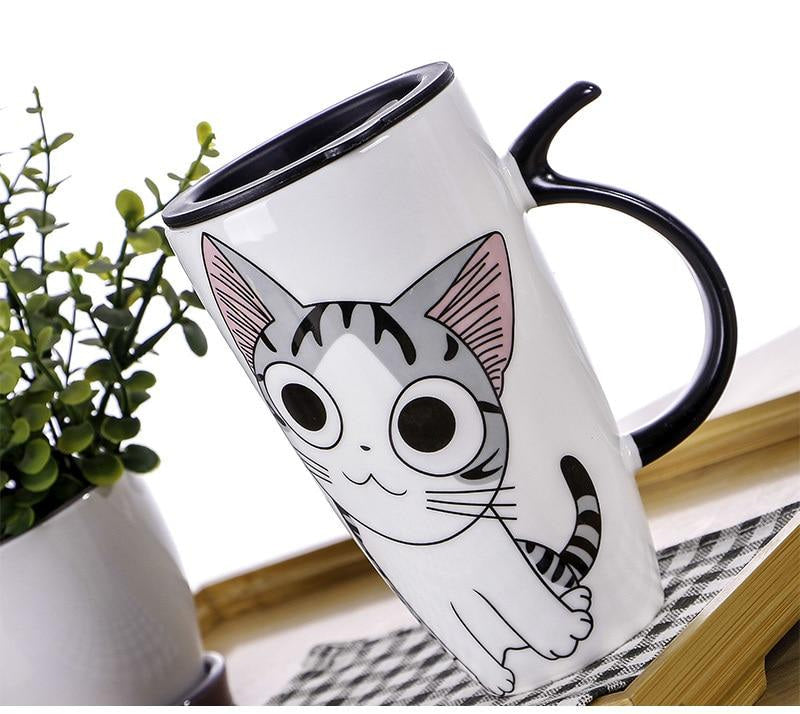 Neko travel mug - canister - cat mug - cups - jar - jars