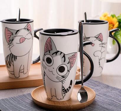 Neko travel mug - canister - cat mug - cups - jar - jars