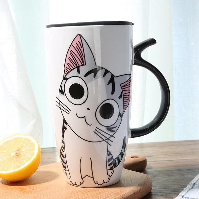 Neko travel mug - canister - cat mug - cups - jar - jars