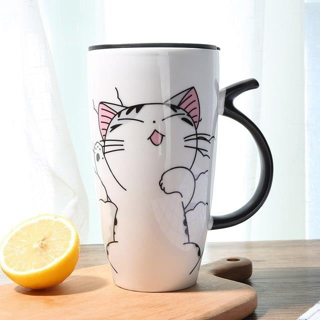 Neko travel mug - canister - cat mug - cups - jar - jars