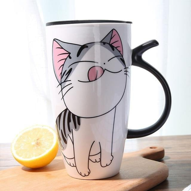 Neko travel mug - canister - cat mug - cups - jar - jars