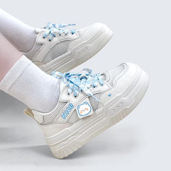 Nice baby bear blue sneakers - cats - footwear - kawaii - babe - neko