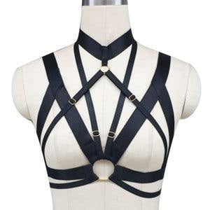 O ring harness - belt - cage bra - chest harness - goth - gothic