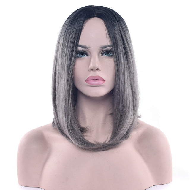 Ombre medium length wigs - bob - cat cosplay - costume - wig