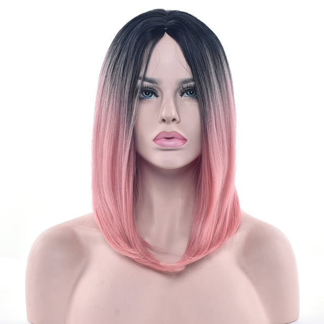 Ombre Medium Length Wigs Cosplay Long Bob Hairstyle | Kawaii Babe