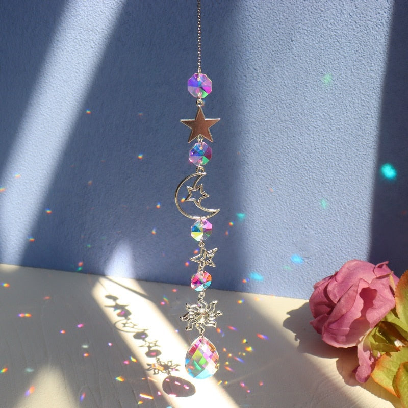 Kawaii outdoor crystal rainbow charm energy suncatchers