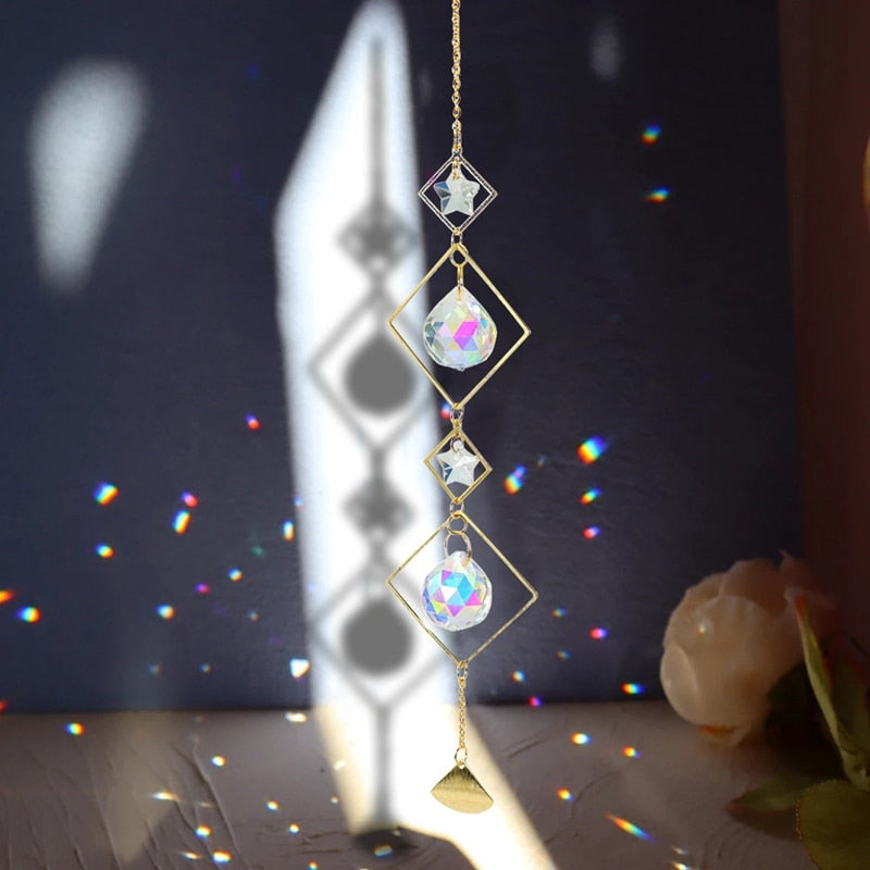 Kawaii outdoor crystal rainbow charm energy suncatchers