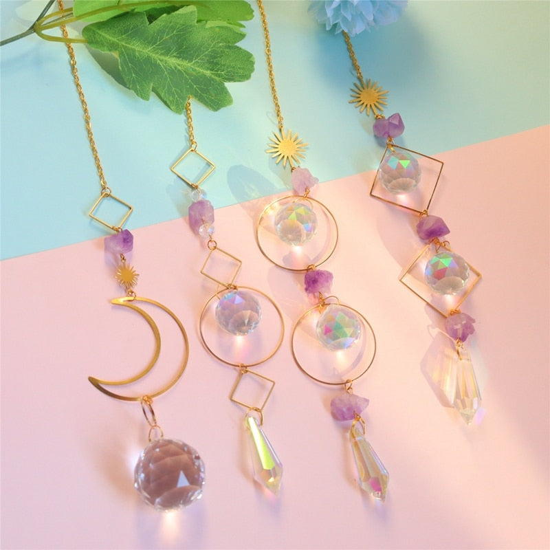 Kawaii outdoor crystal rainbow charm energy suncatchers