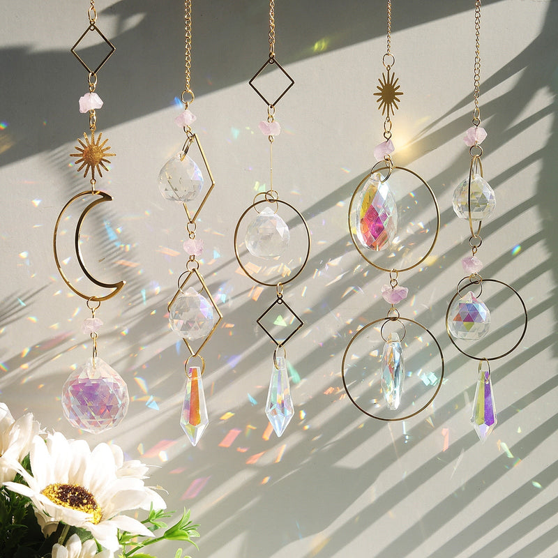 Kawaii outdoor crystal rainbow charm energy suncatchers