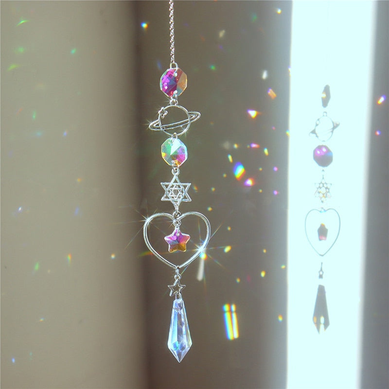 Kawaii outdoor crystal rainbow charm energy suncatchers