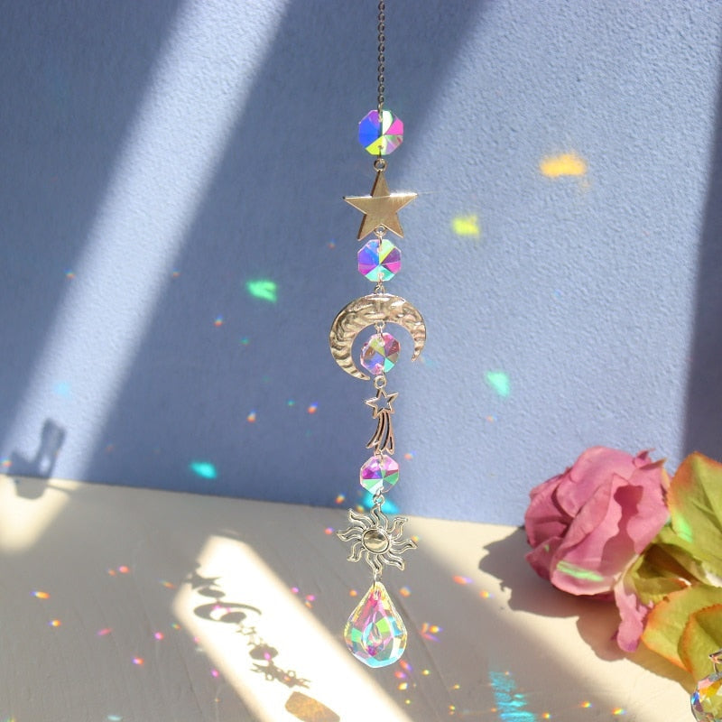 Kawaii outdoor crystal rainbow charm energy suncatchers