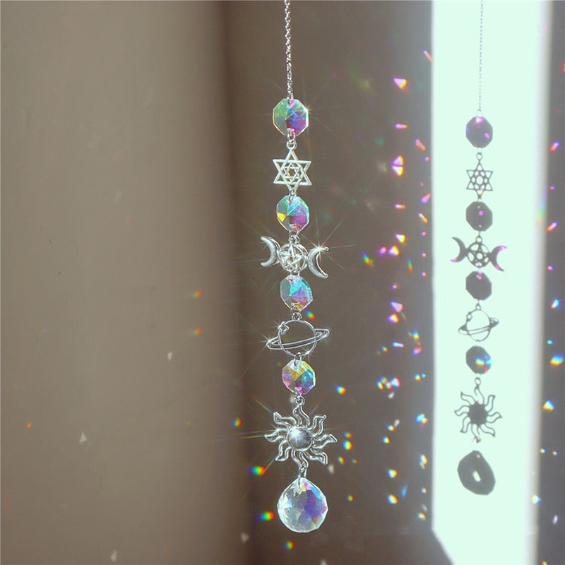 Kawaii outdoor crystal rainbow charm energy suncatchers