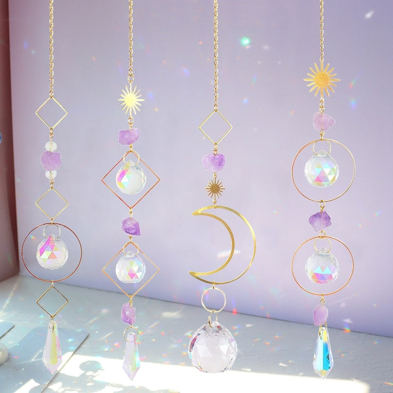 Kawaii outdoor crystal rainbow charm energy suncatchers