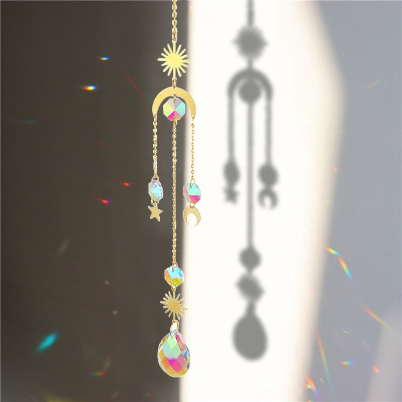 Kawaii outdoor crystal rainbow charm energy suncatchers