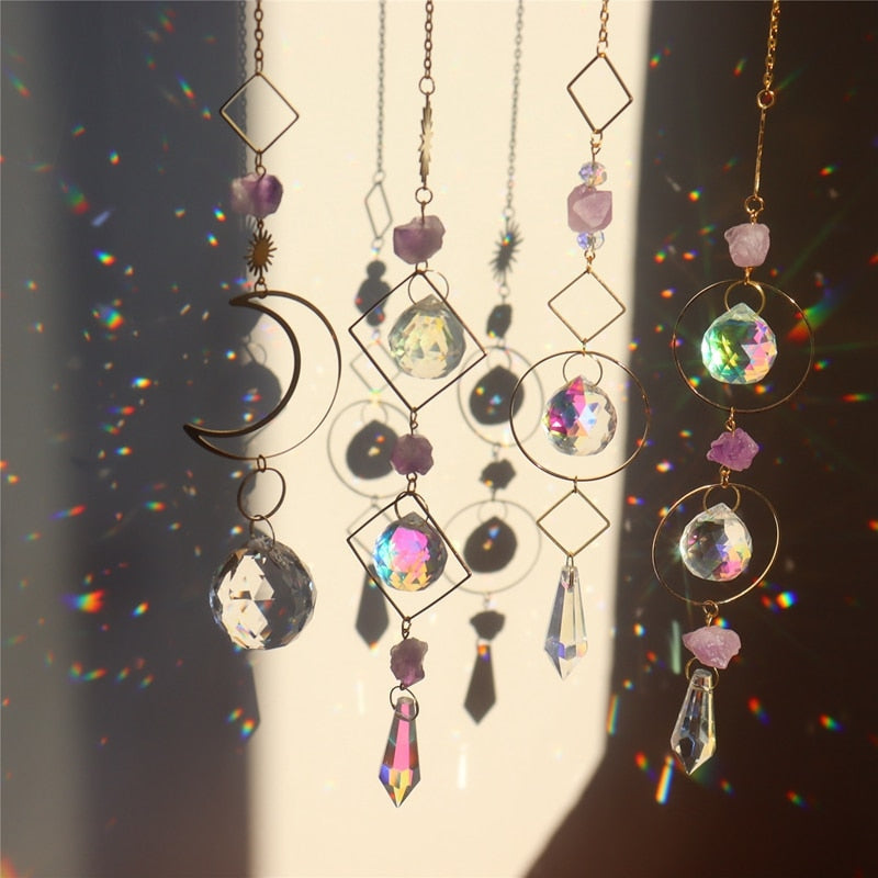 Kawaii outdoor crystal rainbow charm energy suncatchers