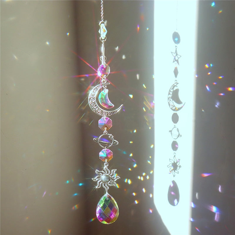 Kawaii outdoor crystal rainbow charm energy suncatchers