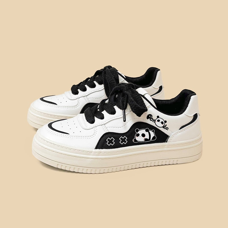 Panda playtime casual sneakers - bear - footwear - kawaii - panda - shoes