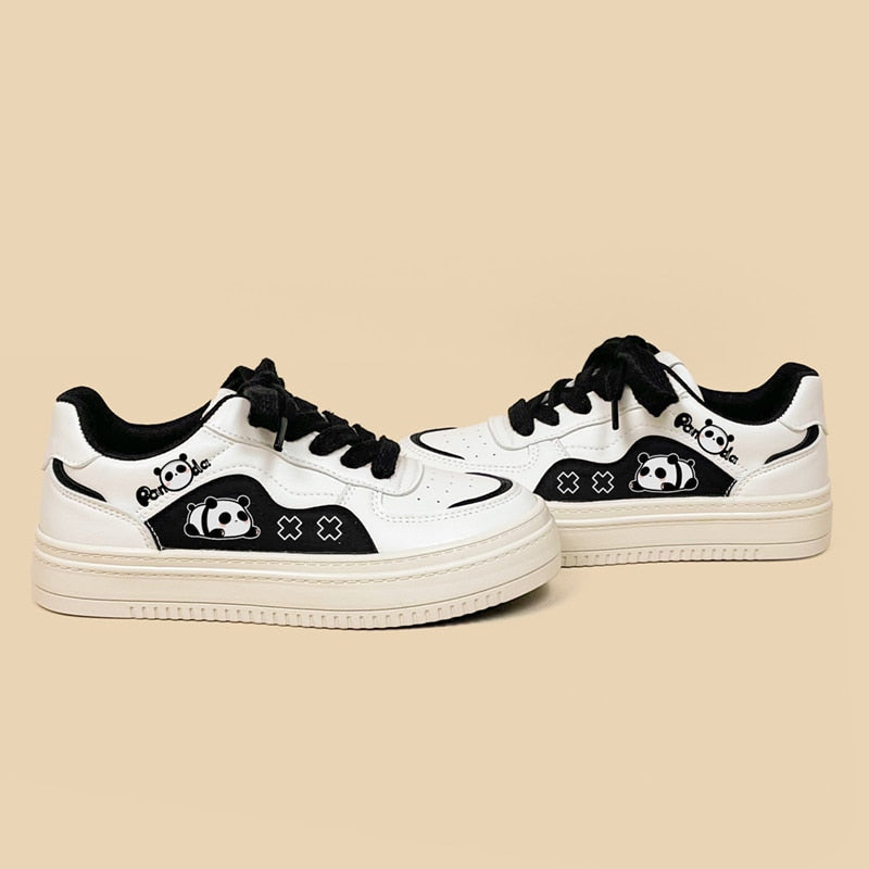 Panda playtime casual sneakers - bear - footwear - kawaii - panda - shoes