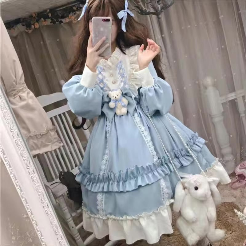 Pastel blue maiden dress - dress - kawaii - layered - layers - pastel