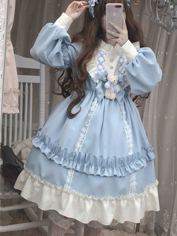 Pastel blue maiden dress - dress - kawaii - layered - layers - pastel