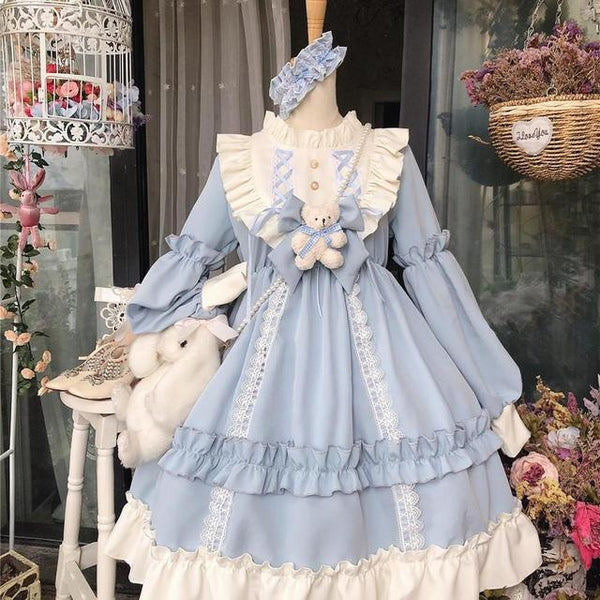 Pastel blue maiden dress - dress - kawaii - layered - layers - pastel