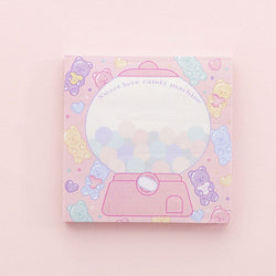 Pastel candy sticky note pads - bear - bears - bows - bubble gum - gumball