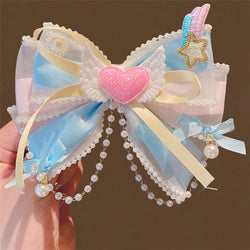 Pastel decora hair bows - bows - hair - accessory - claw - clips