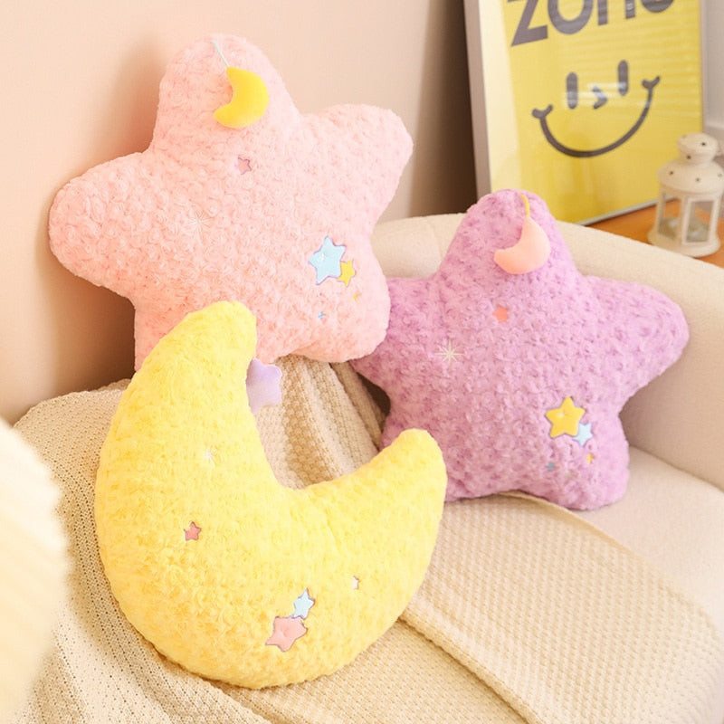 Pastel magic moon pillows - cushion - cushions - home decor - kawaii - moon and star