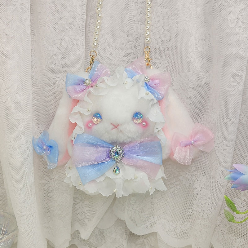 Pastel princess bunny plush bag - bag - bunny - handbags - kawaii - lolita